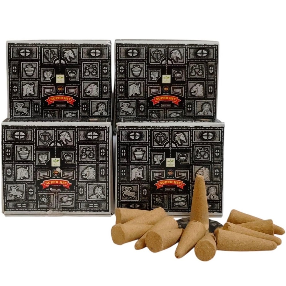 Satya Super Hit Dhoop Incense Cones New Unopened Boho 1 box 12 cones included